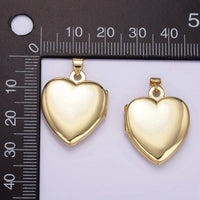 24K Gold Filled Minimalist Heart Locket Pendant
