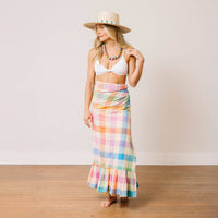 Rainbow Plaid Vienna Sarong