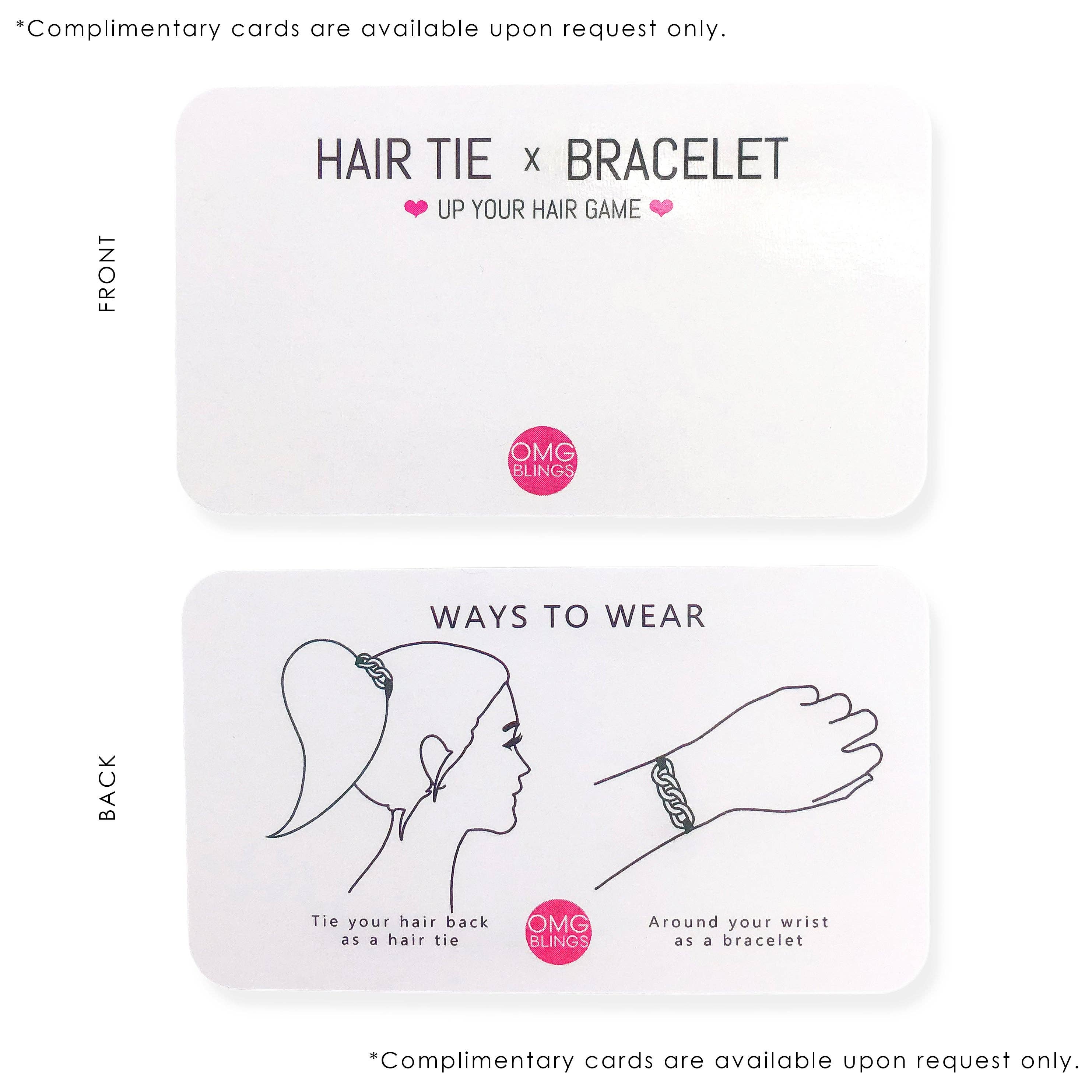 5pc Enamel Hair Tie - Bracelet Set