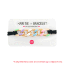 5pc Enamel Hair Tie in Pastel - Bracelet Set