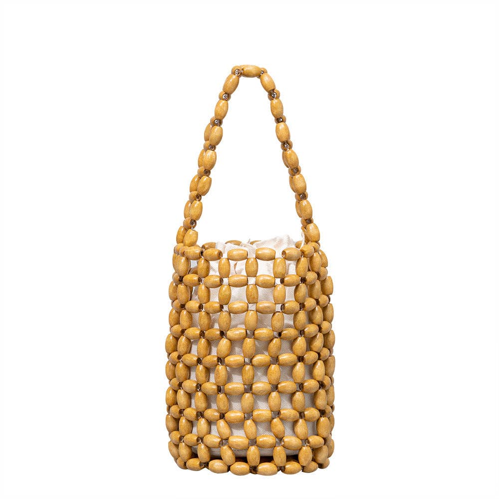 Wooden Bead Bucket Handmade Bags DPFB0613