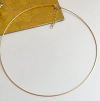  Neck Wire  Minimalist - Choker - Stainless Steel 14K Gold 