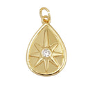 Starburst Drop Charm For Charm Necklace