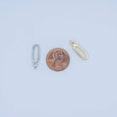 24K Gold Filled Clear Cz Oblong Push Gate Finding
