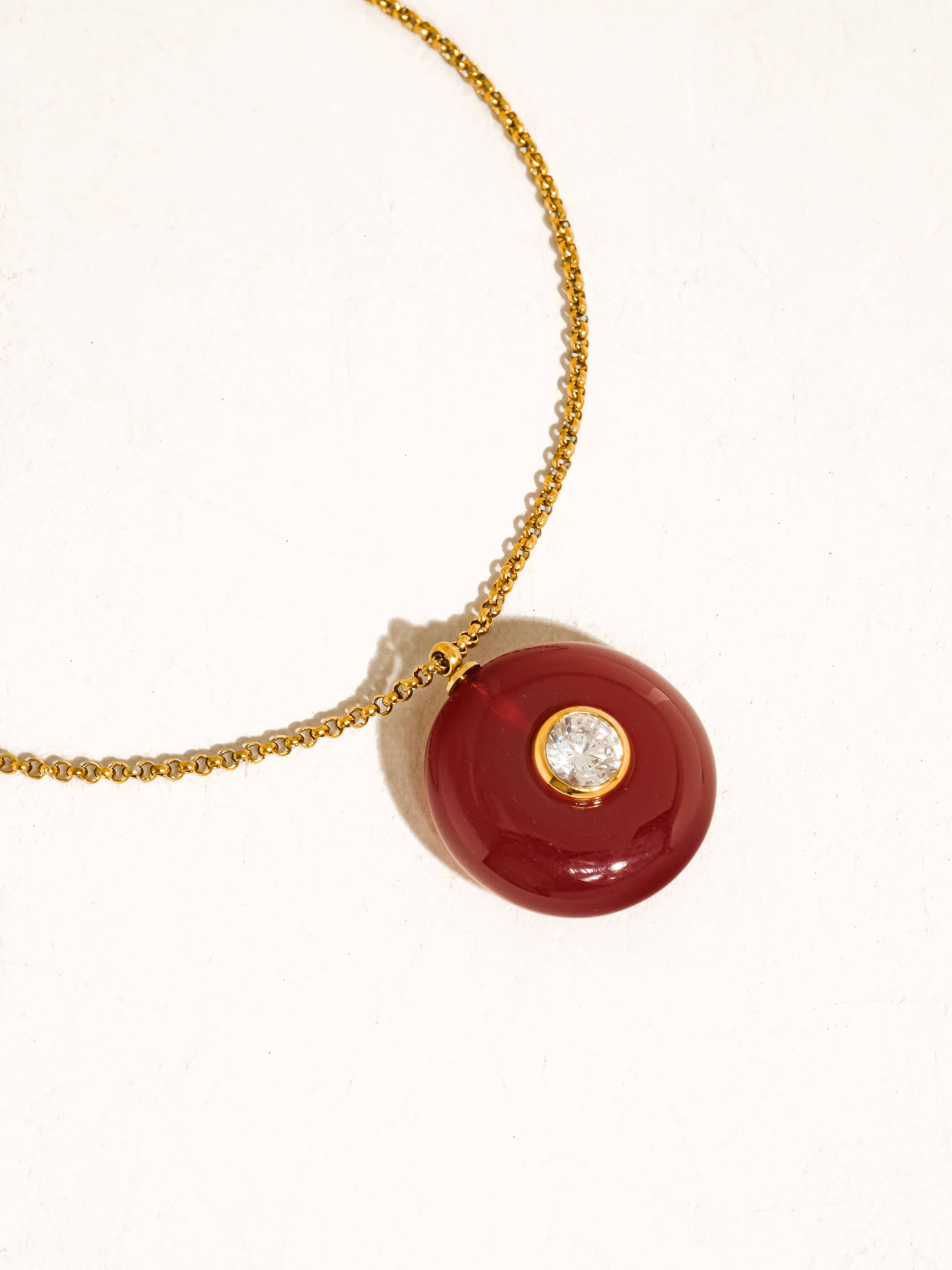 Attica 18K Gold Non-Tarnish Stone CZ Necklace