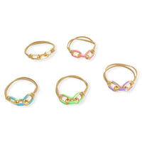 5pc Enamel Hair Tie - Bracelet Set