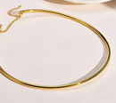 Flexible Choker / Necklace - Stainless Steel14K Gold