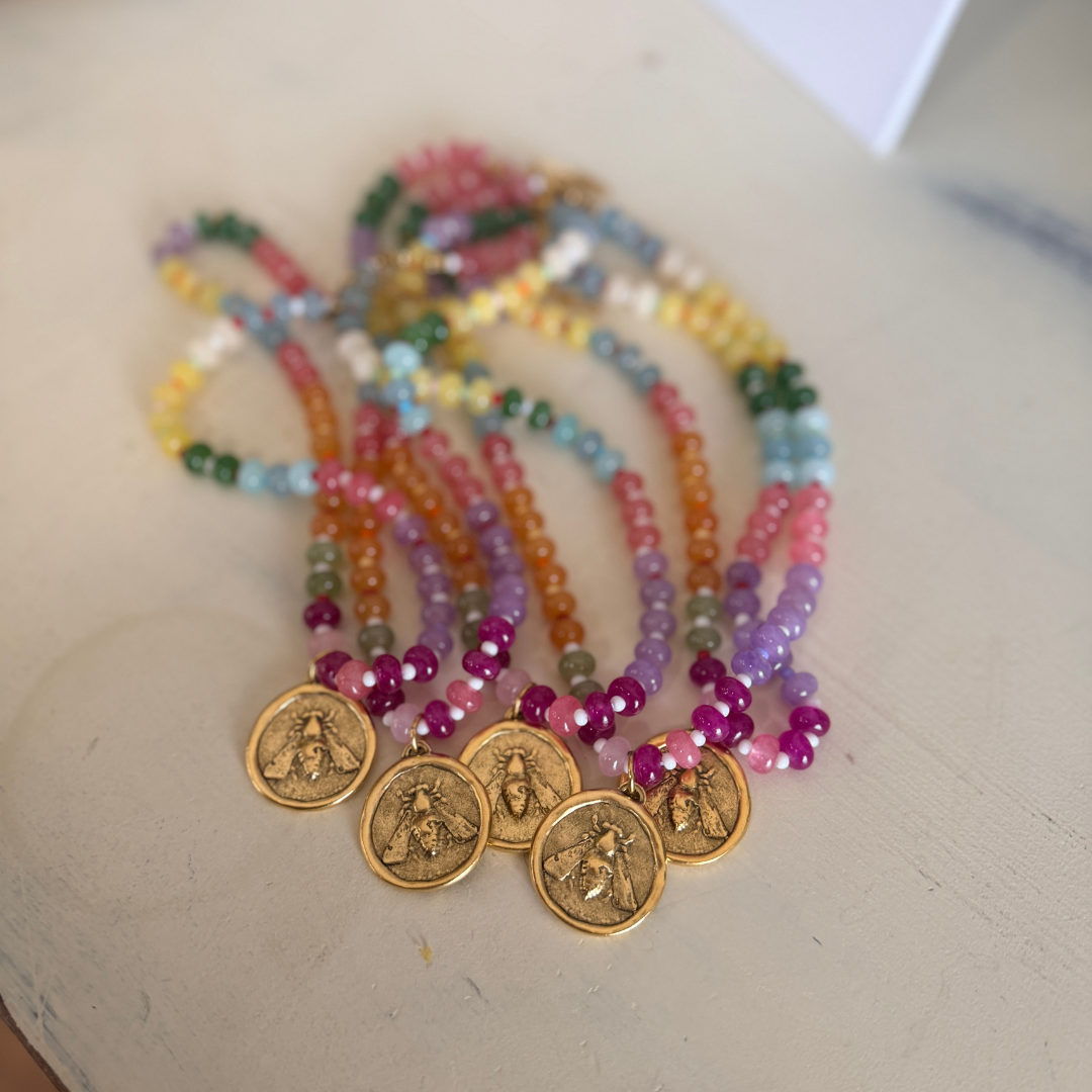 Bees Please Beaded Bee Necklace