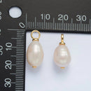 16K Gold Filled 25mm White Ringed Freshwater Pearl Pendant