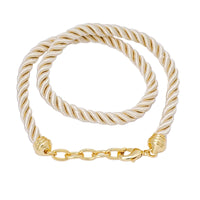 24K Gold Filled Twisted Braided Cord Chain Necklace- 16"