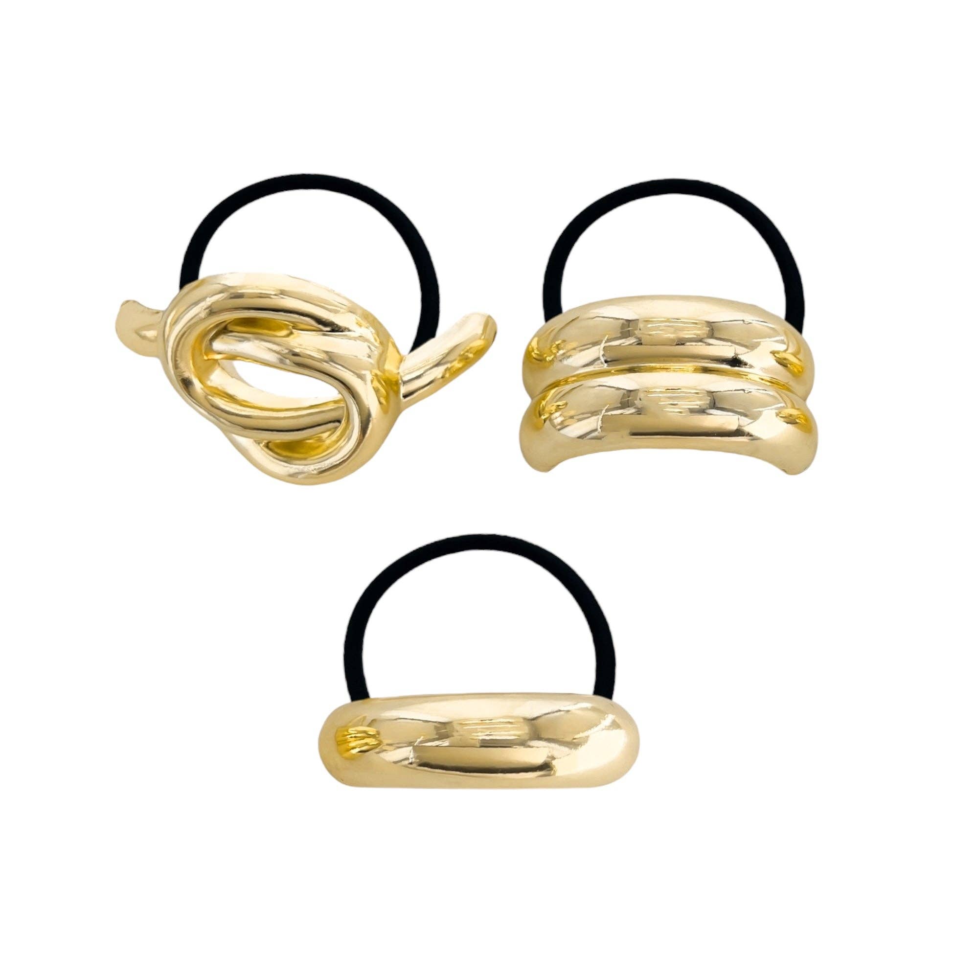 【JURATE LA/ユラティー】 GOLDPLATE HAIR TIE JURATE LA/ユラティー】 GOLDPLATE W HAIR TIE（ヘア