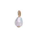 14K Gold Filled 14mm Ringed Freshwater Pearl Drop Pendant