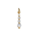 24K Gold Filled 18mm Clear CZ Linear Drop Charm