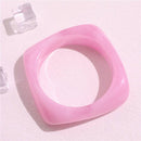 Multicolor Irregular Square Acrylic Bracelets