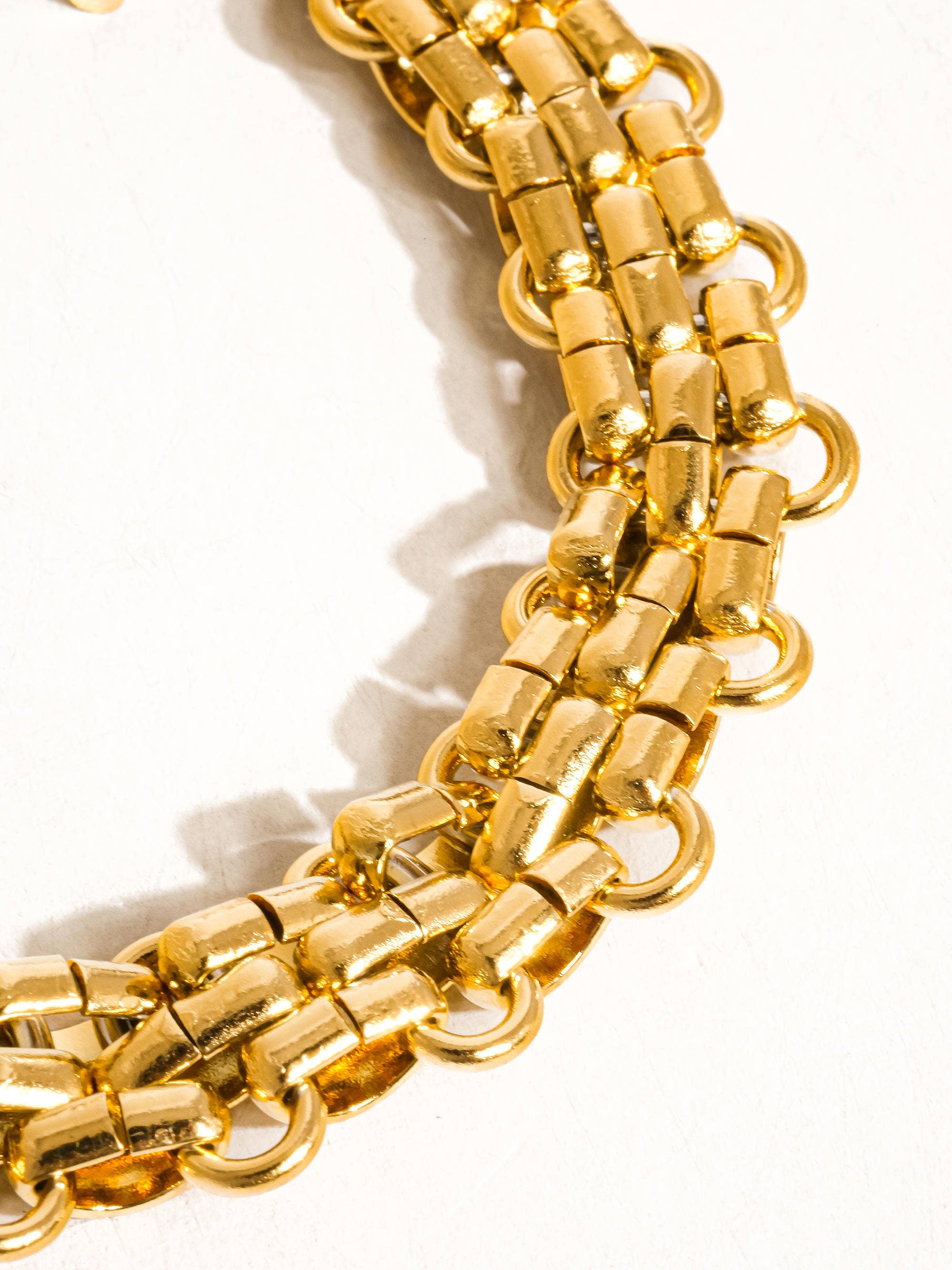 Gold Bold Weave Bracelet