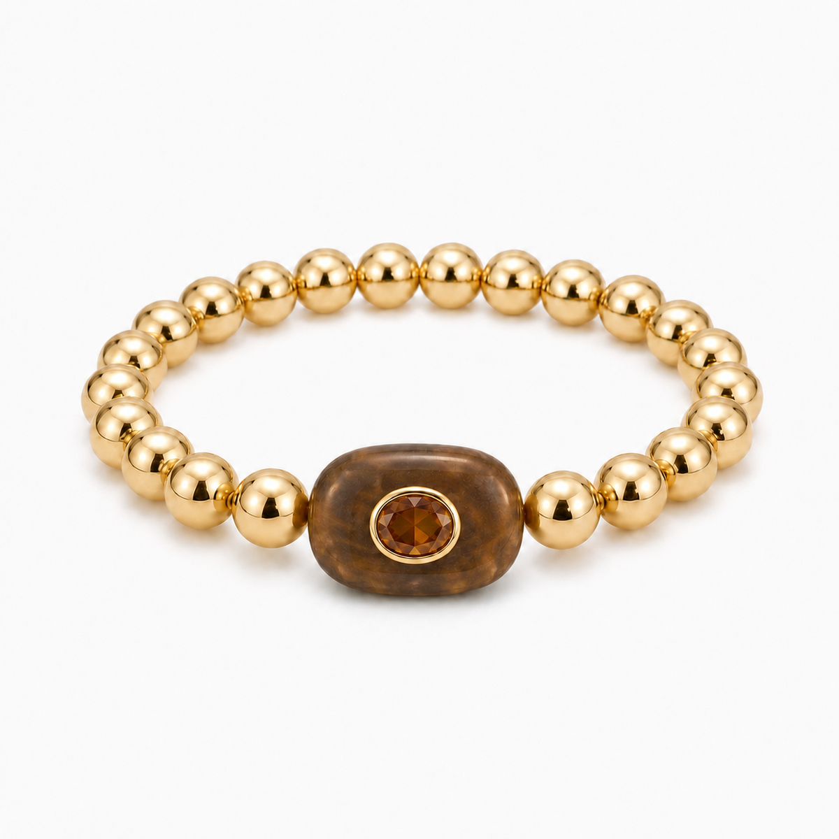 Tiger Eye Gemstone Beaded Bracelet