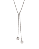 Audrey Lariat Rope Tassel Ball Chain Wrap Steel Necklace