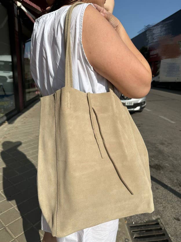 Italian Leather Bag with Quality Suede