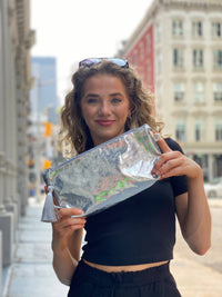 Silver Metallic Clutch