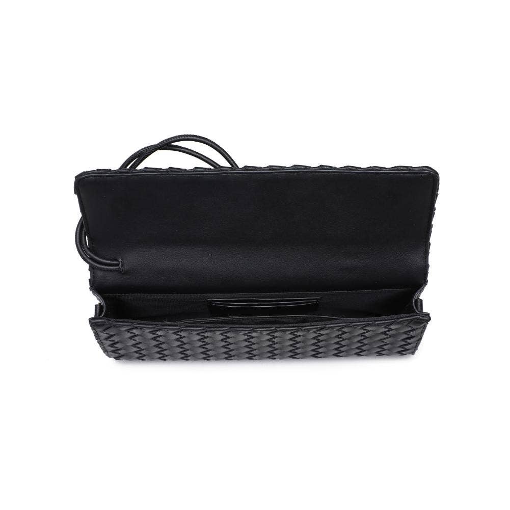 Ada Top Handle Woven East West Clutch Crossbody