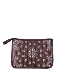 Bandana Print Pouch - Beau Brown