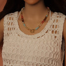 Mixed Gemstone Charm Necklace