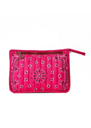 Bandana Print Pouch -Beau Hot Pink