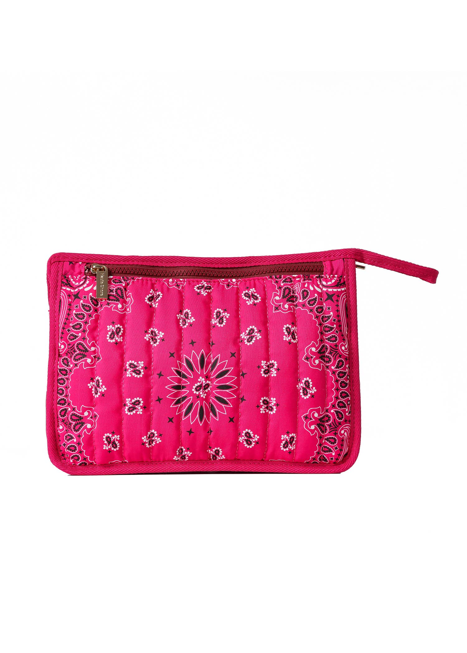 Bandana Print Pouch -Beau Hot Pink