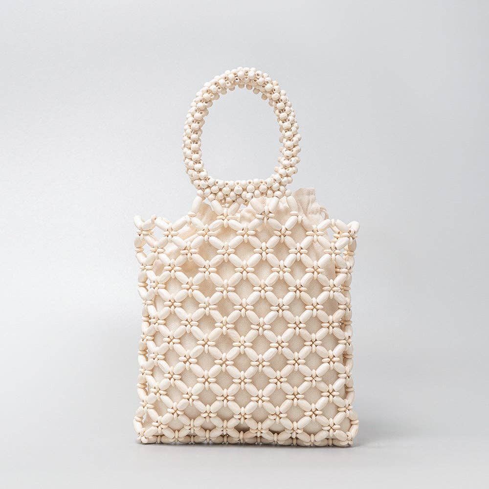 Wooden Bead Contrast Color Handbags DPFB0702