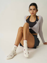 Little Cherry Petal Pilates Socks