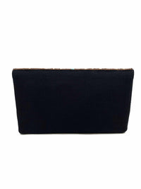 GOLD & TURQUOISE IKAT BEADED CLUTCH