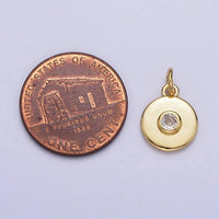 24K Gold Filled Clear CZ Gold 10mm Charm