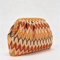 Multicolor Striped Pattern Cloud Clutch Bag