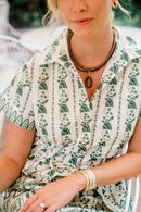 Wooden Dusk Pendant Necklace - Brown
