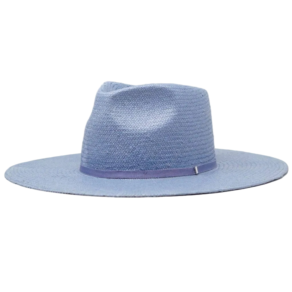 SIMONE Structured Straw Flat Brim Rancher Hat, Adjustable