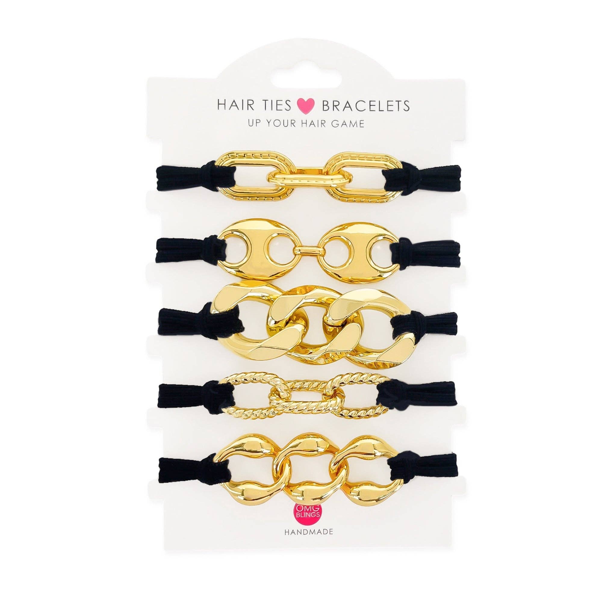 5pc Hair Tie - Bracelet Set