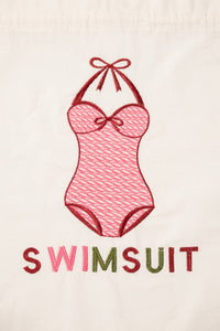 Swimsuit Embroidered Travel Packing Bag