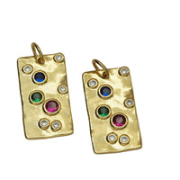 Colorful CZ Rectangle Charm