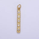 Thin Cubic Zirconia Stick Bar CZ Charm