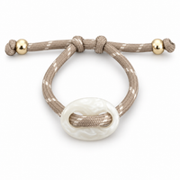 Pearl Marbled Link Cord Bracelet