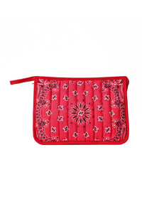 Bandana Print Pouch - Red
