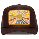 Rays Of Happy Trucker Hat Brown