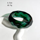 Round Irregular Acrylic Metal Bracelets