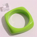 Multicolor Irregular Square Acrylic Bracelets