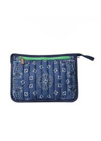 Bandana Print Pouch - Navy