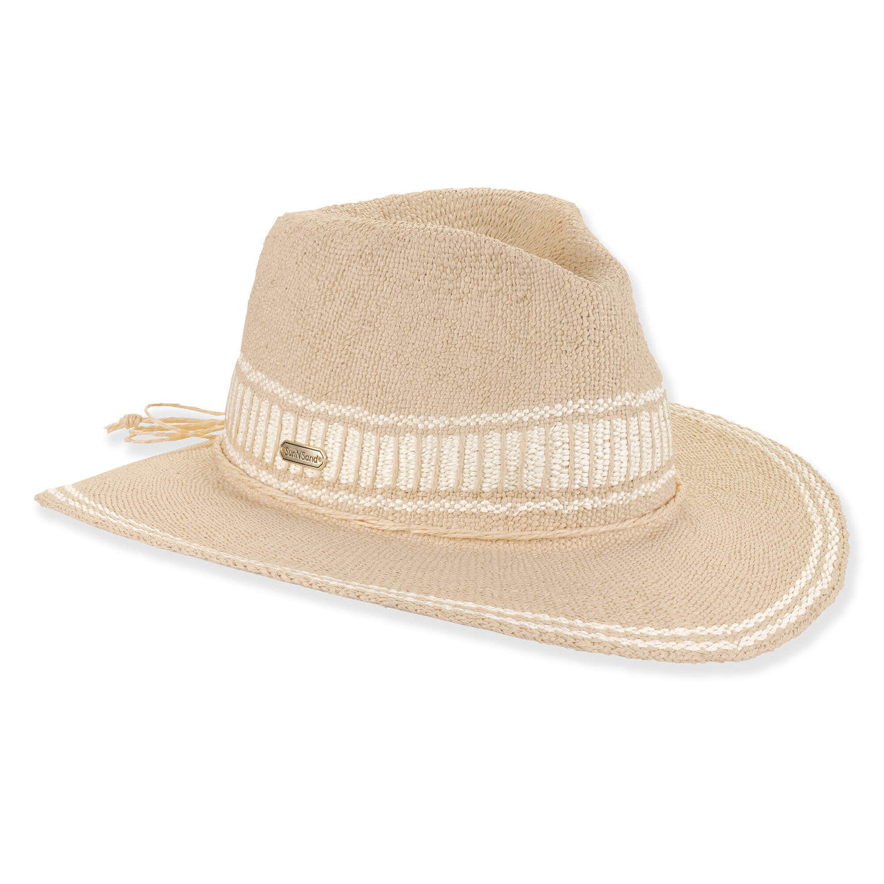 Adjustable Sunhat with White Woven Stitched Band