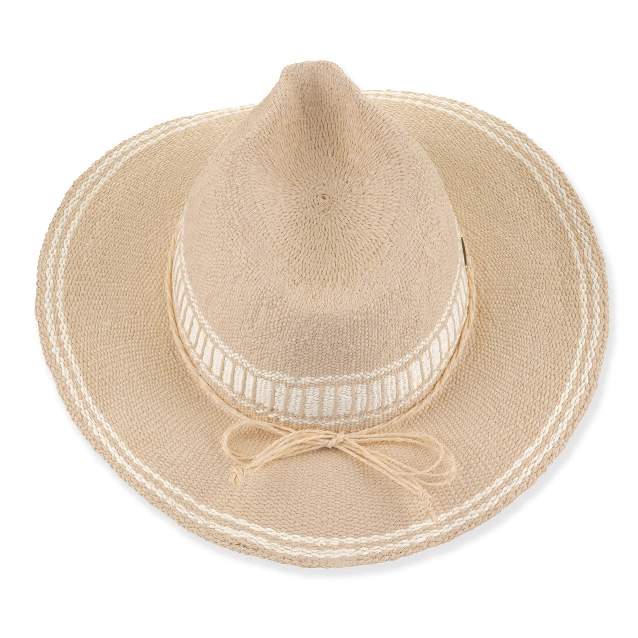 Adjustable Sunhat with White Woven Stitched Band