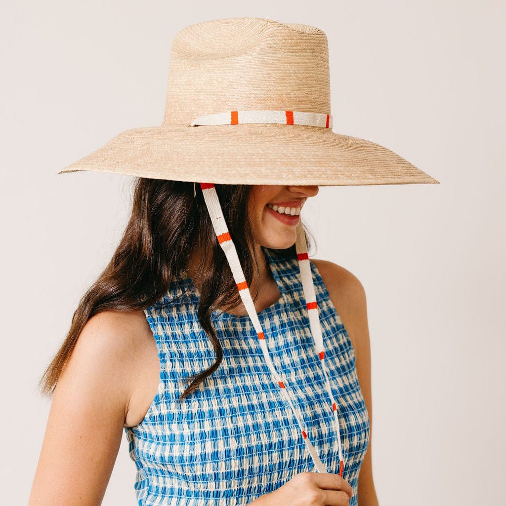 Cherry Pinstripe Hand-Woven Hat Band
