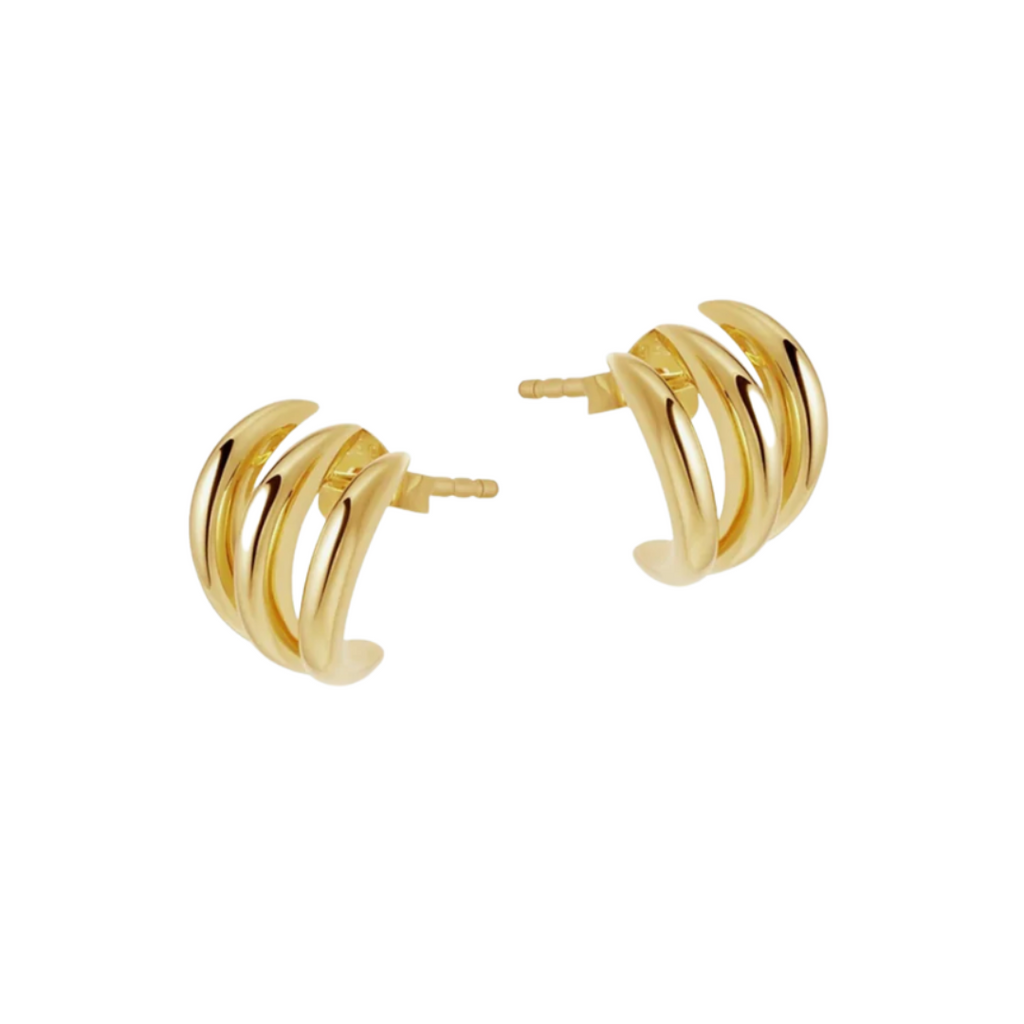 Gold Handmade Claw Shape Wrap Earrings