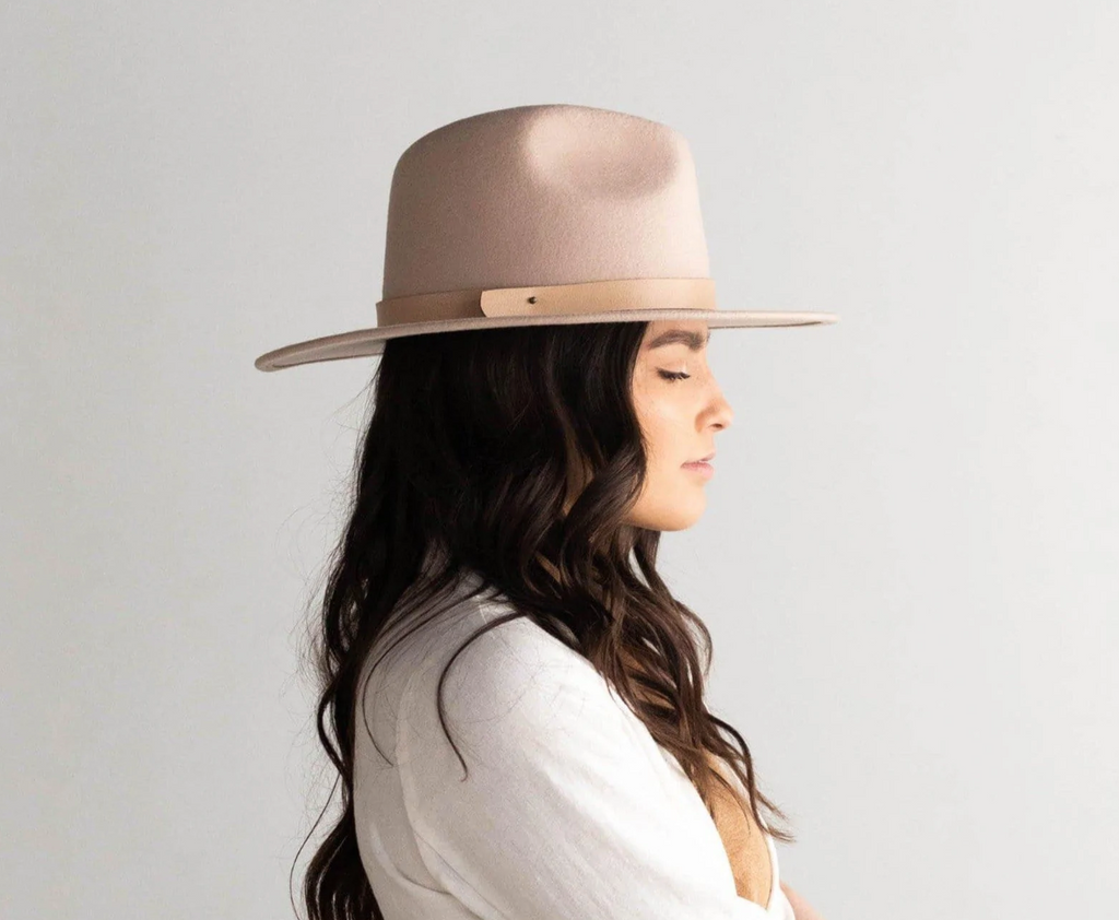 Shiloh Hat - Summer Blush Fedora with Leather Band